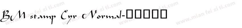 BM stamp Cyr Normal字体转换